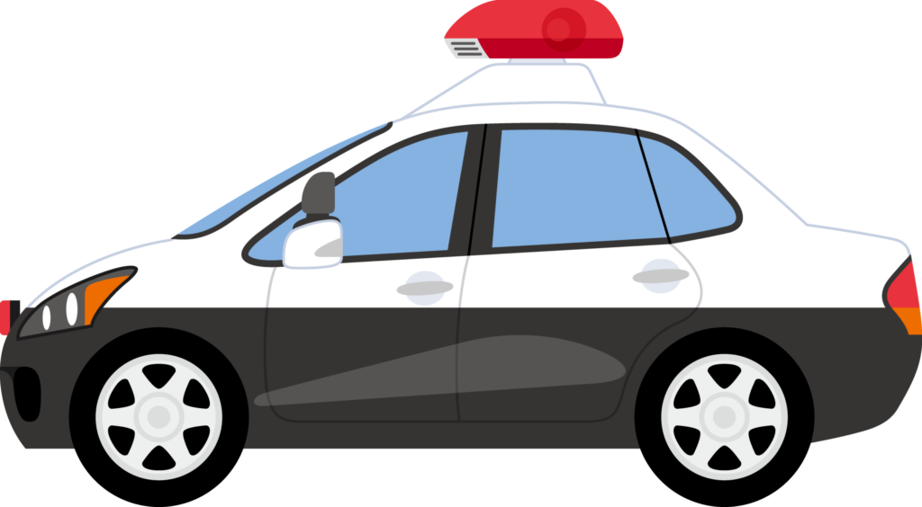 パトカーのイラストです。 世の