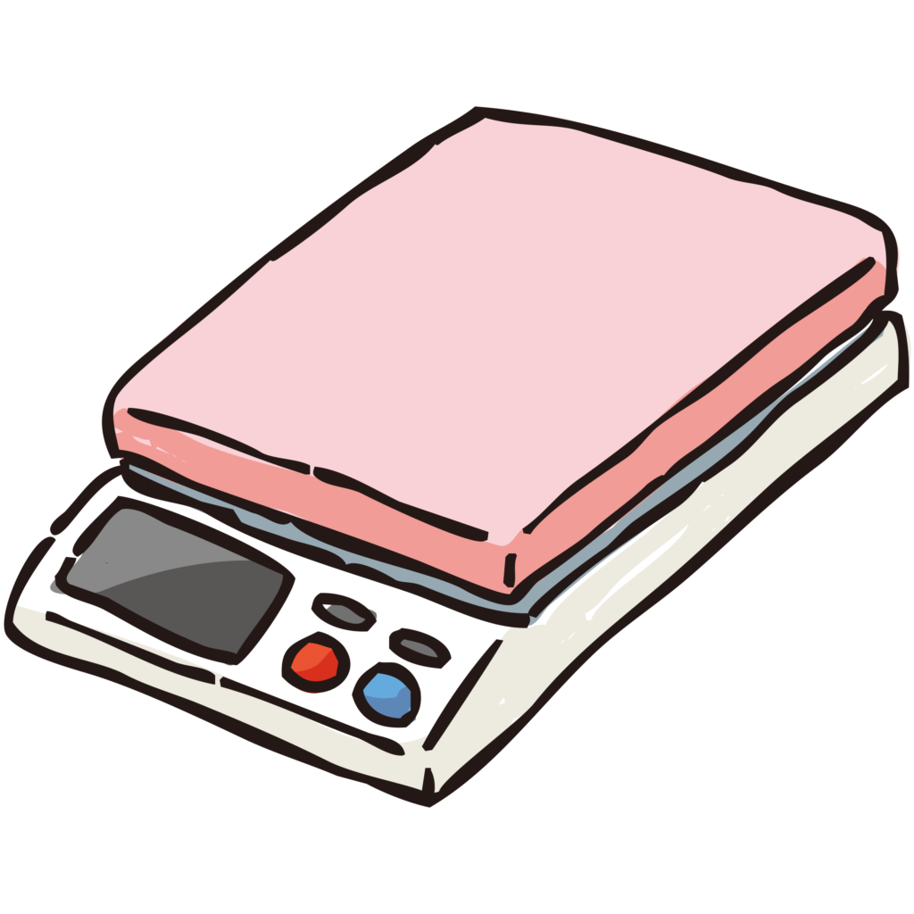 手書きの電子キッチンスケールの