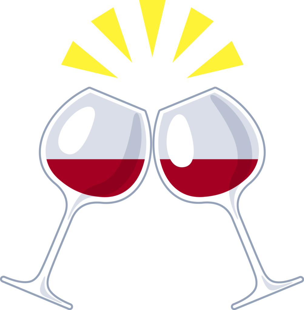 ワインとワイングラスのイラスト