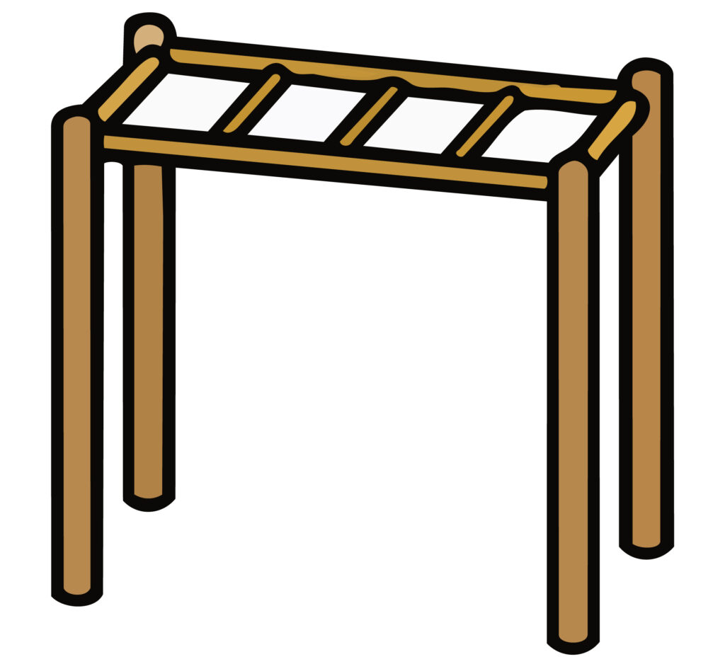 木のうんていの遊具、かわいいア