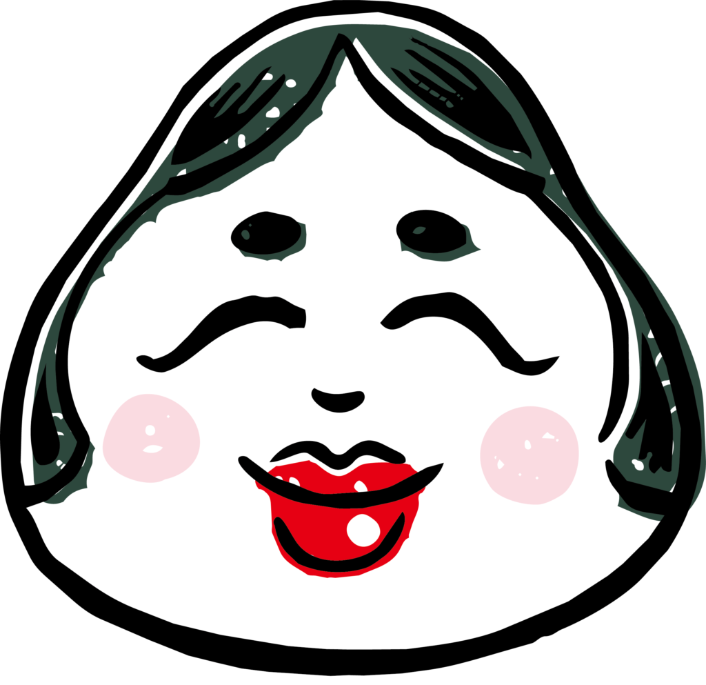 おかめのイラストです。 ふくよ