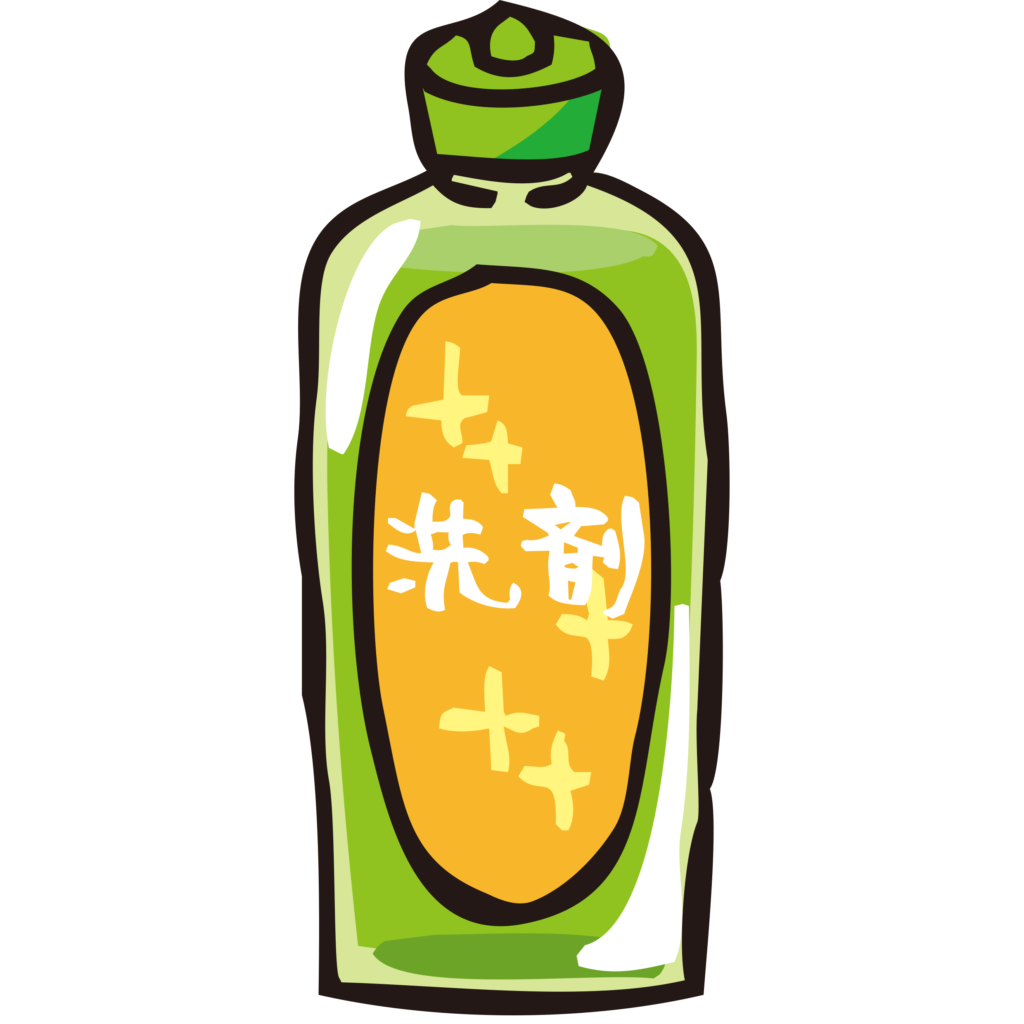 手書きの食器用洗剤のイラストで