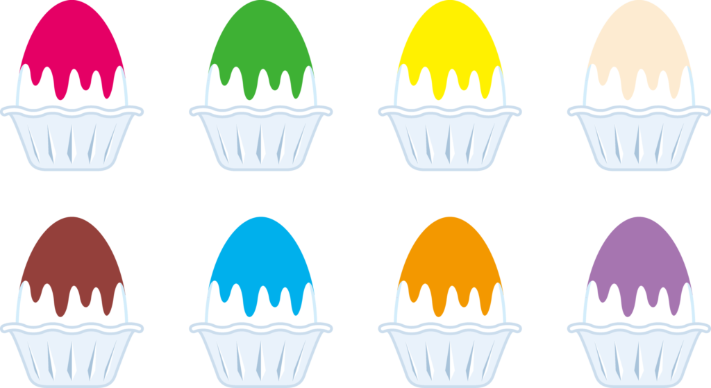 かき氷のイラストです。 色々な