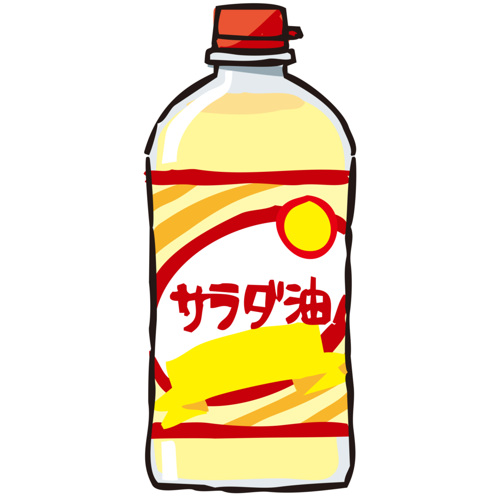 手書きのサラダ油のイラストです