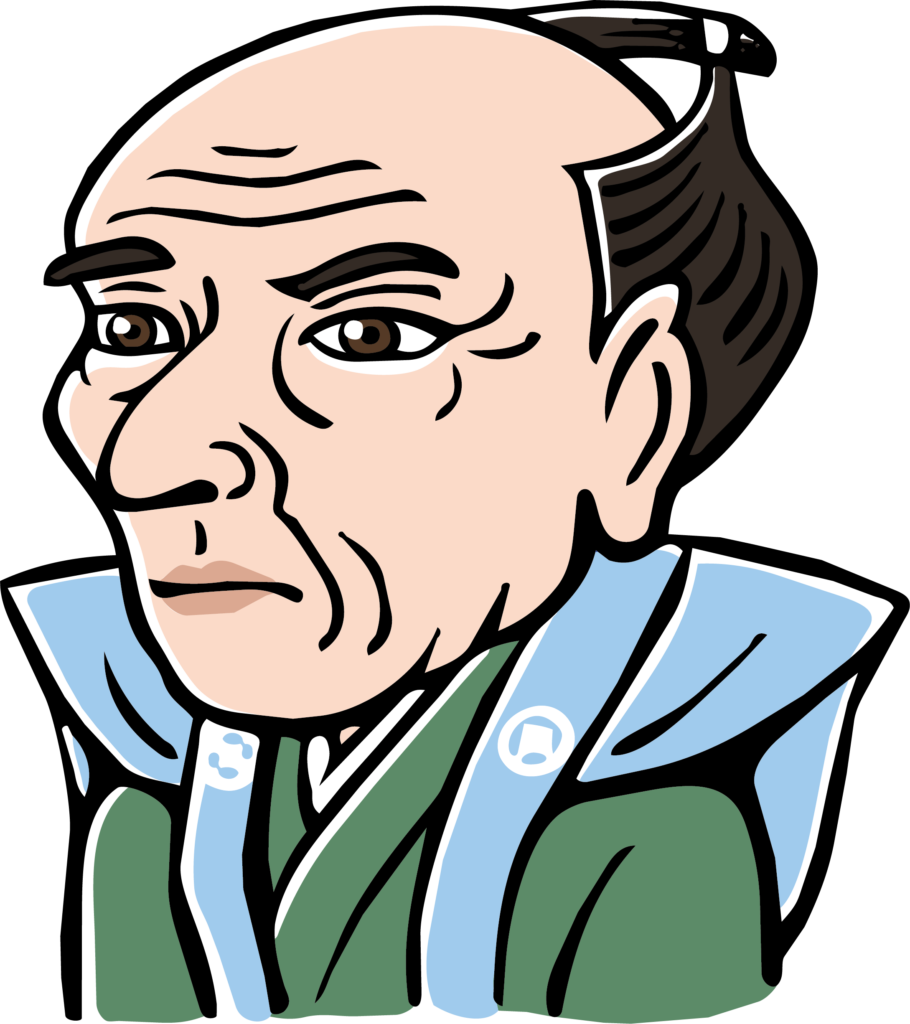 伊能忠敬のイラストです。 江戸