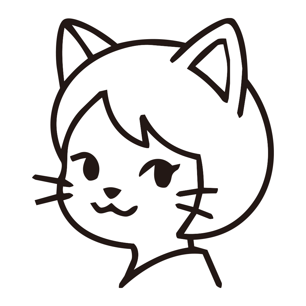 ピンと立った可愛い猫耳と愛らし