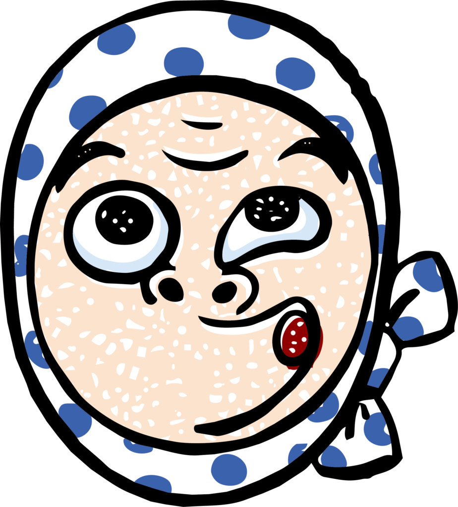ひょっとこのイラストです。 た