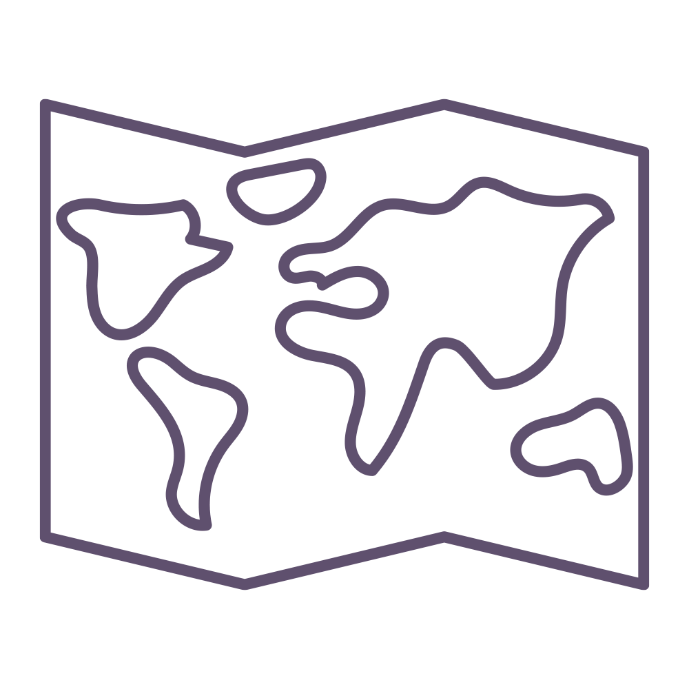 世界地図のシルエットをシンプル