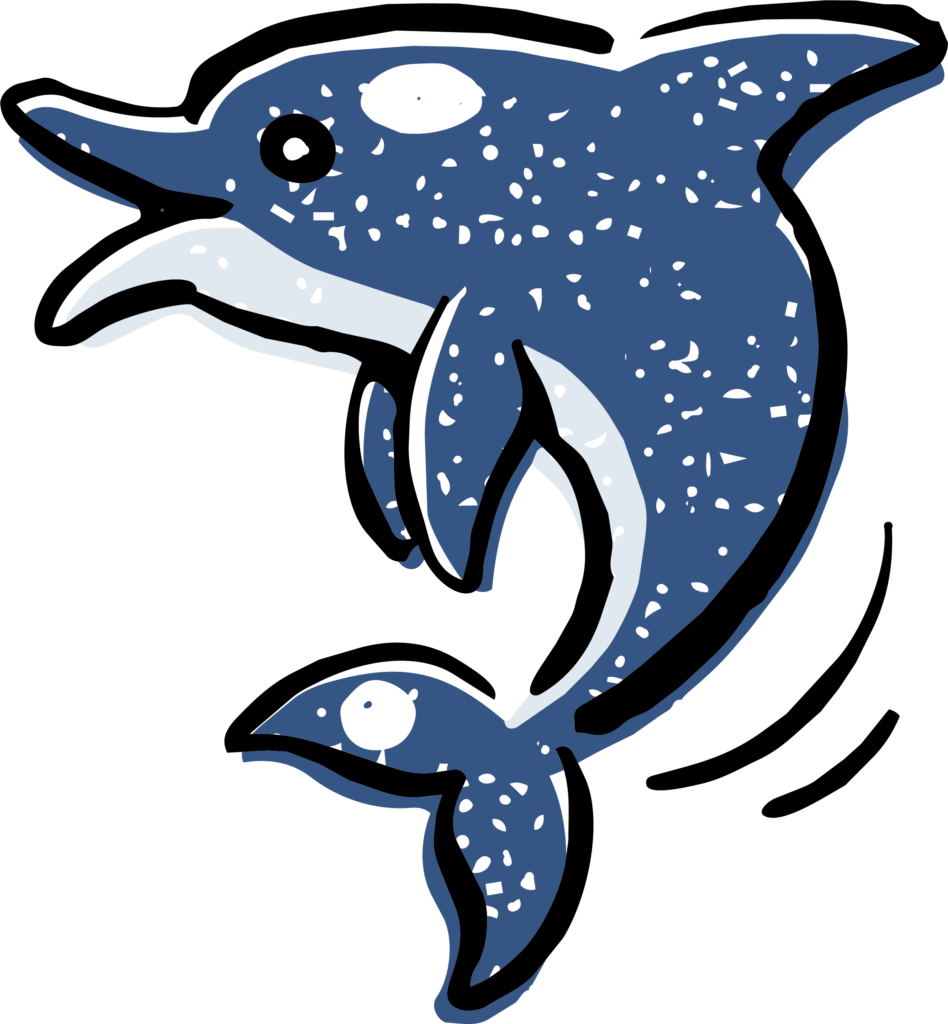 イルカのイラストです。 どう見