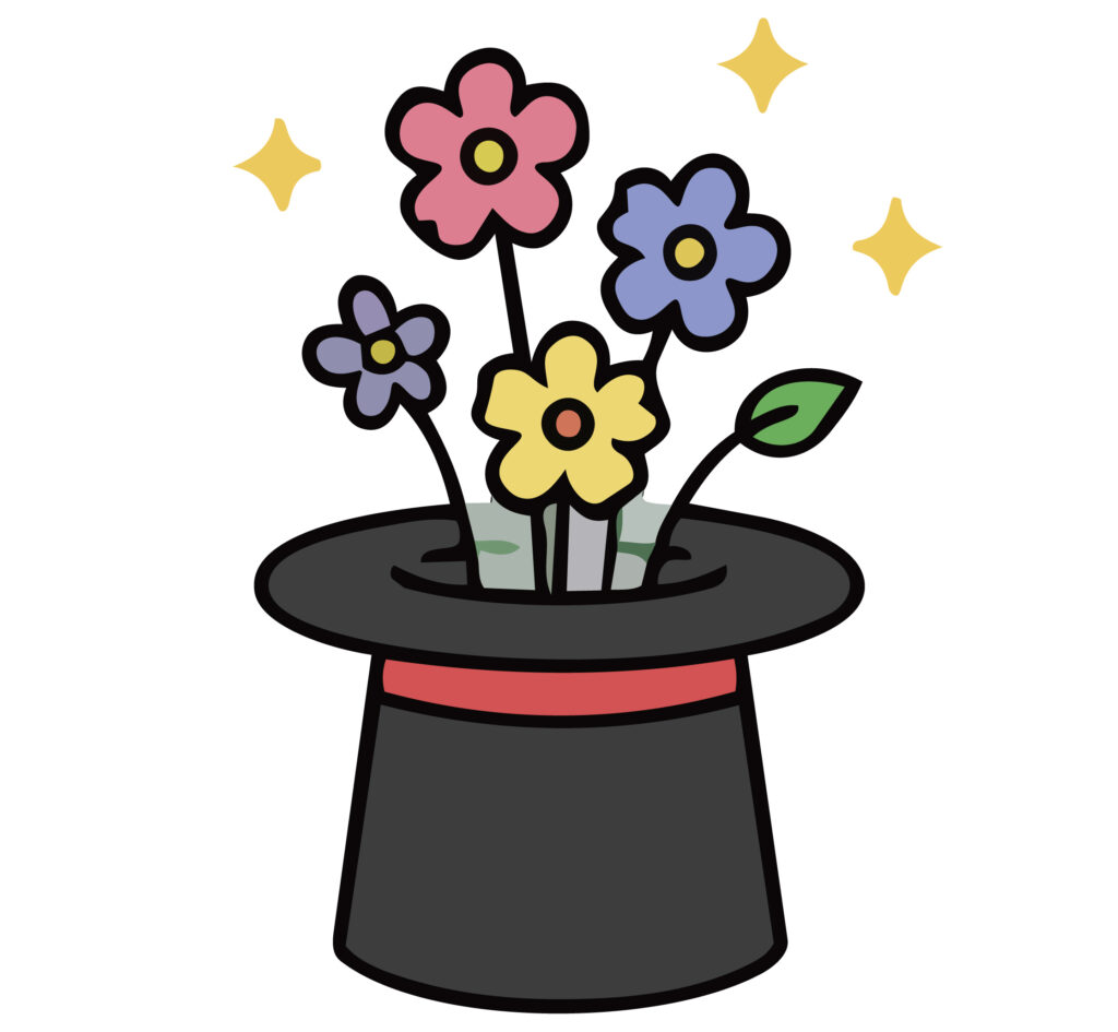不思議なシルクハット。呪文を唱