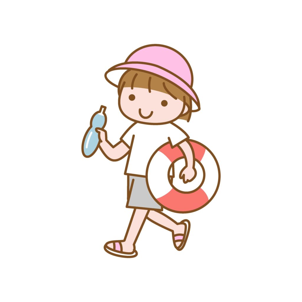 夏休みを楽しむ子どものイラスト