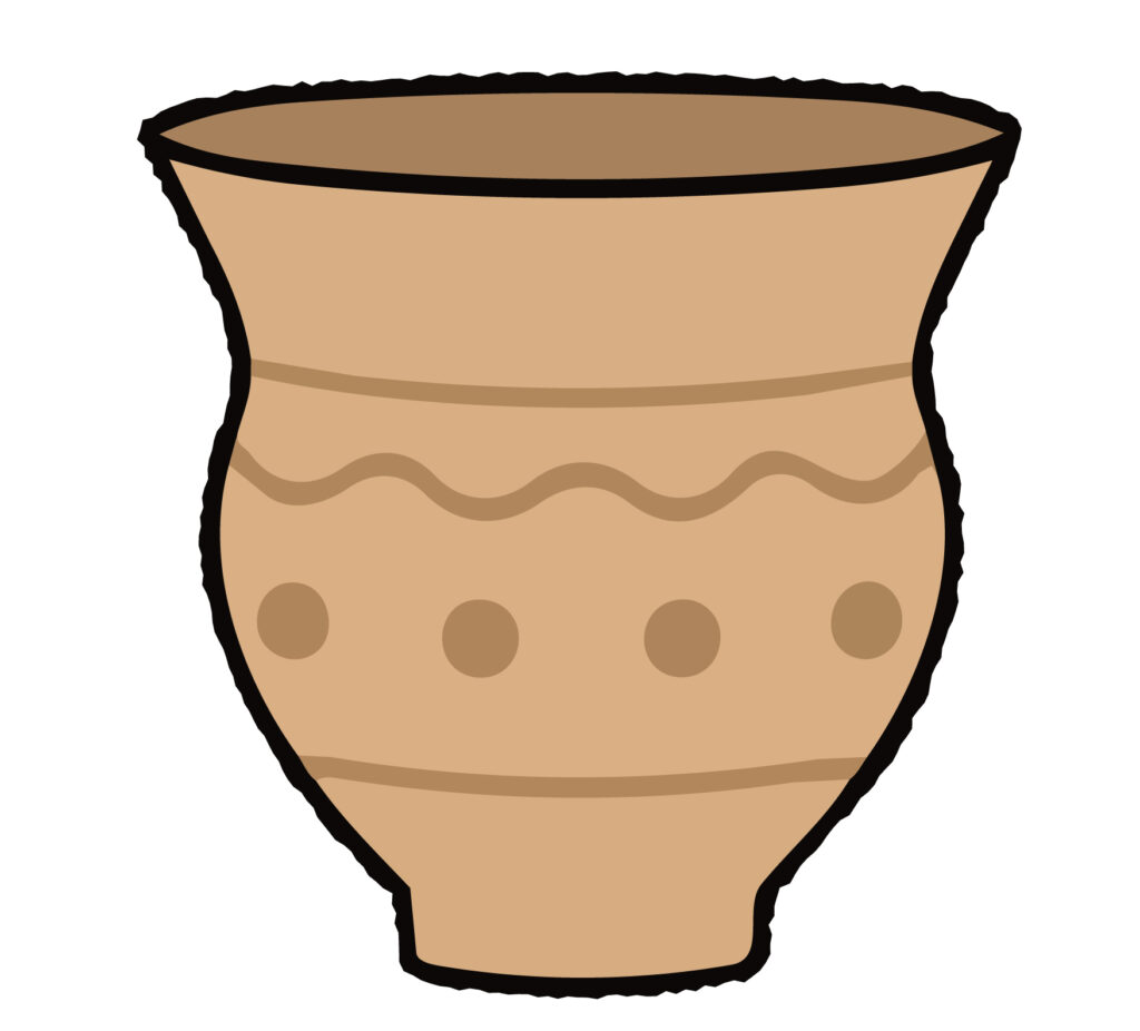 土器のアイコン。古代の歴史ロマ