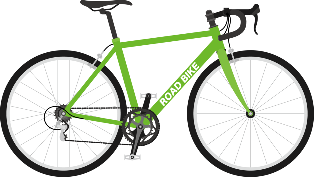 ロードバイクのイラストです。 