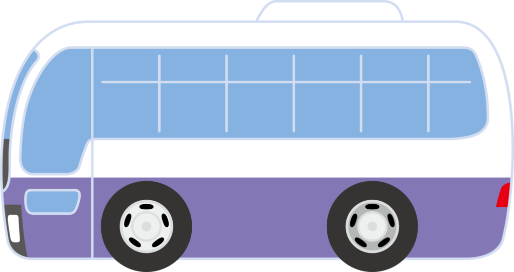 路線バスのイラストです。 電車