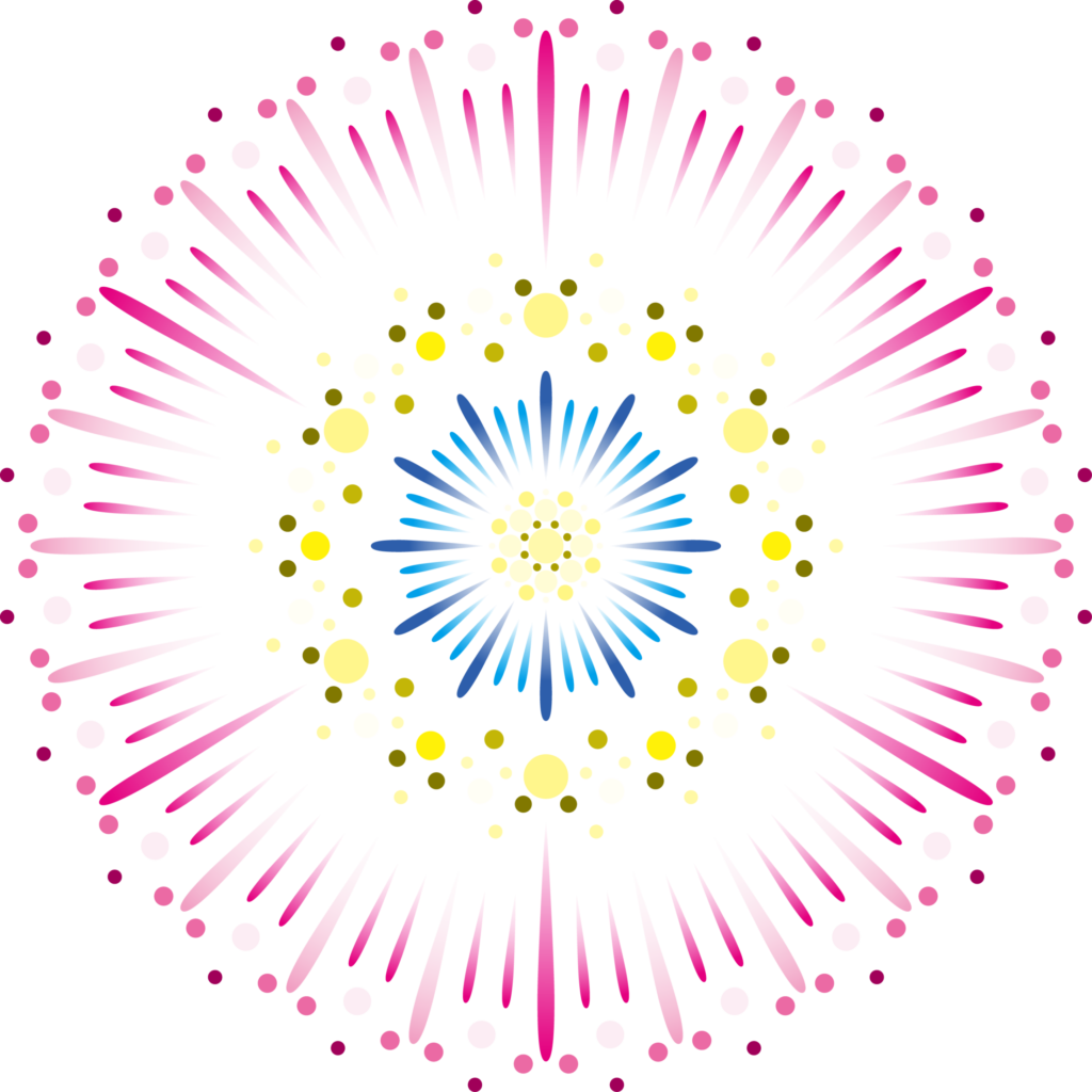 打ち上げ花火のイラストです。 