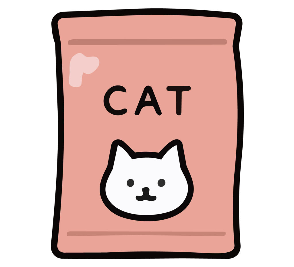 美味しそうなキャットフードと、