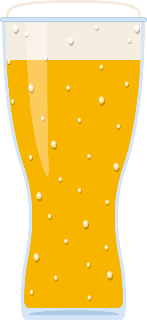 グラスビールのイラストです。 