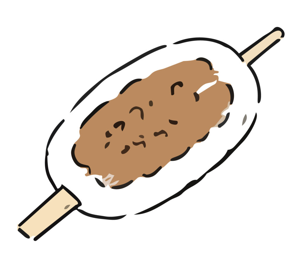 香ばしく焼き上げたごへいもちの