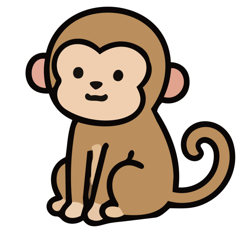 愛嬌たっぷりな猿のキャラクター