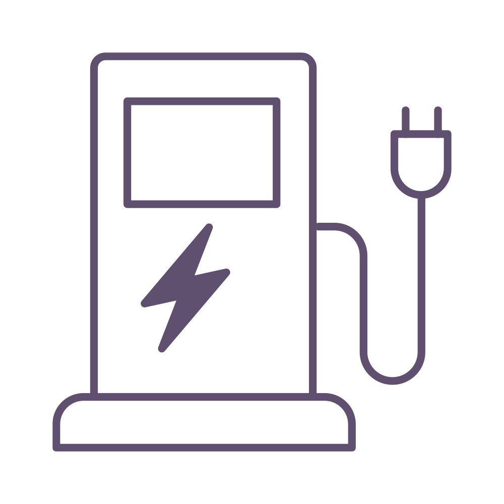 雷マークのついた本体に給電プラ