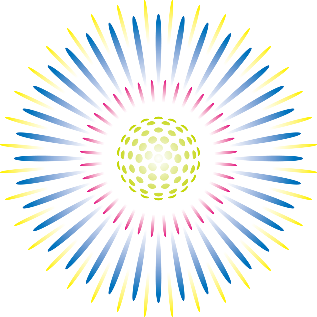 打ち上げ花火のイラストです。 
