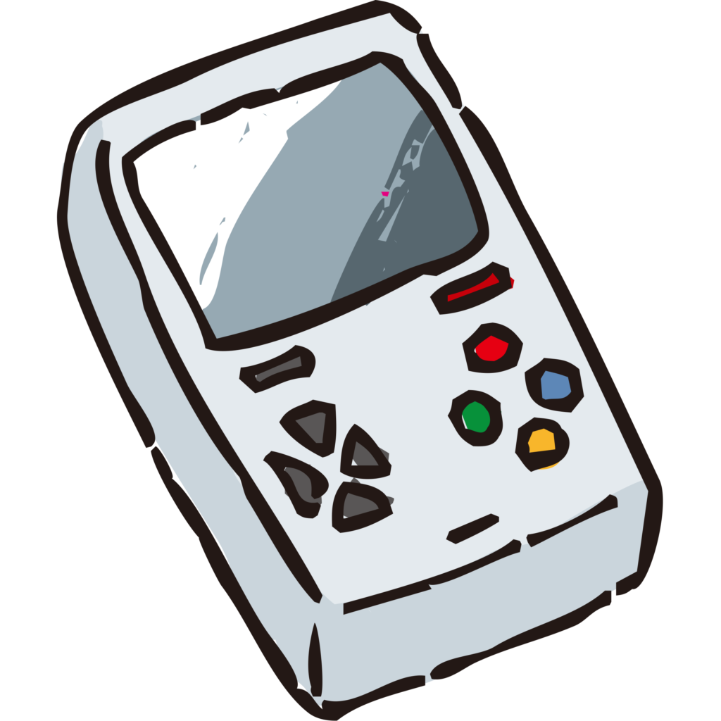 だいぶレトロな携帯用ゲーム機の