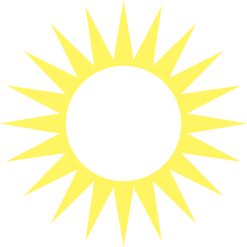 シンプルな太陽のイラストです。
