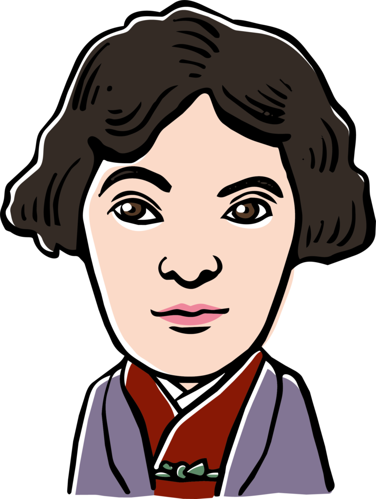 与謝野晶子のイラストです。 明