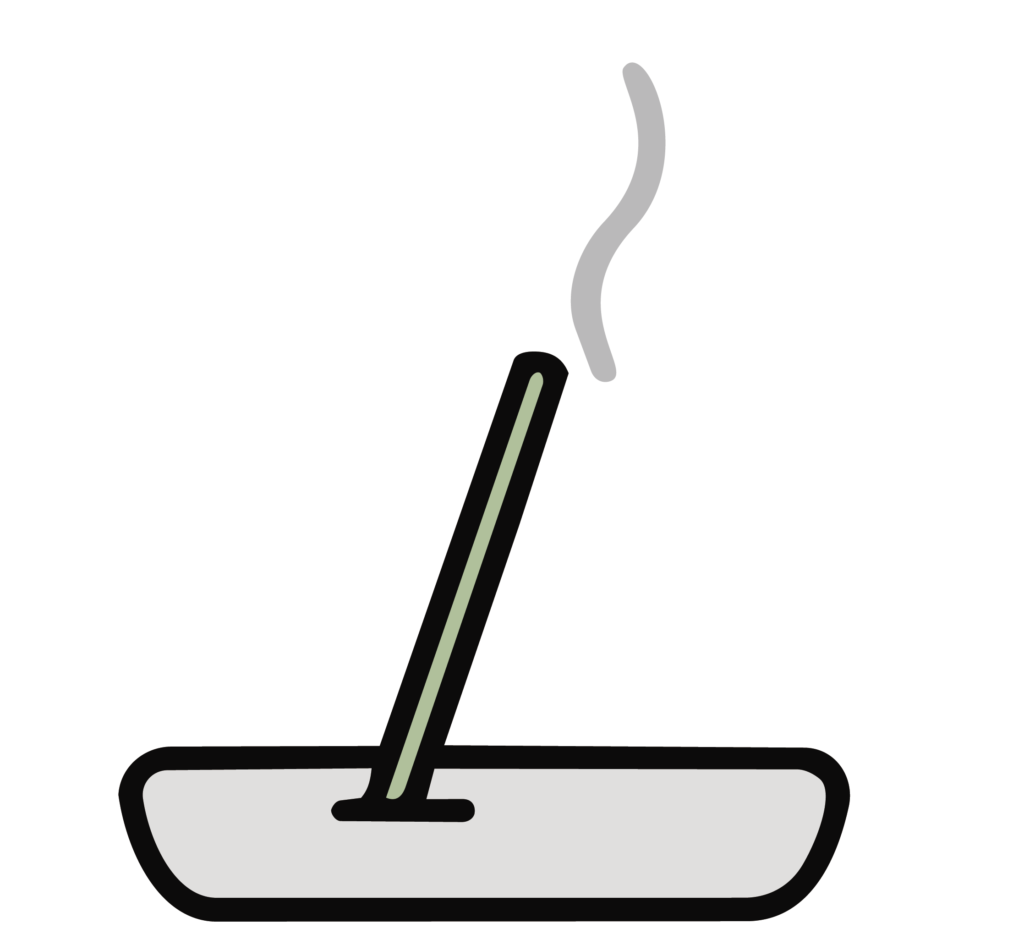 心地よいお香のイラスト。日常の
