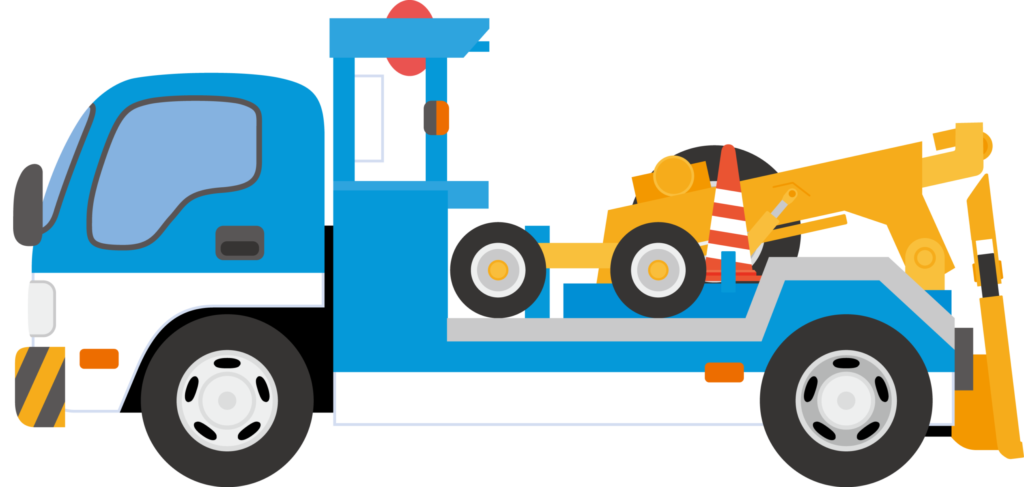 レッカー車のイラストです。 故