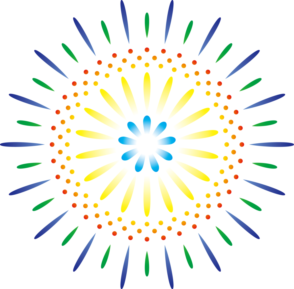 打ち上げ花火のイラストです。 