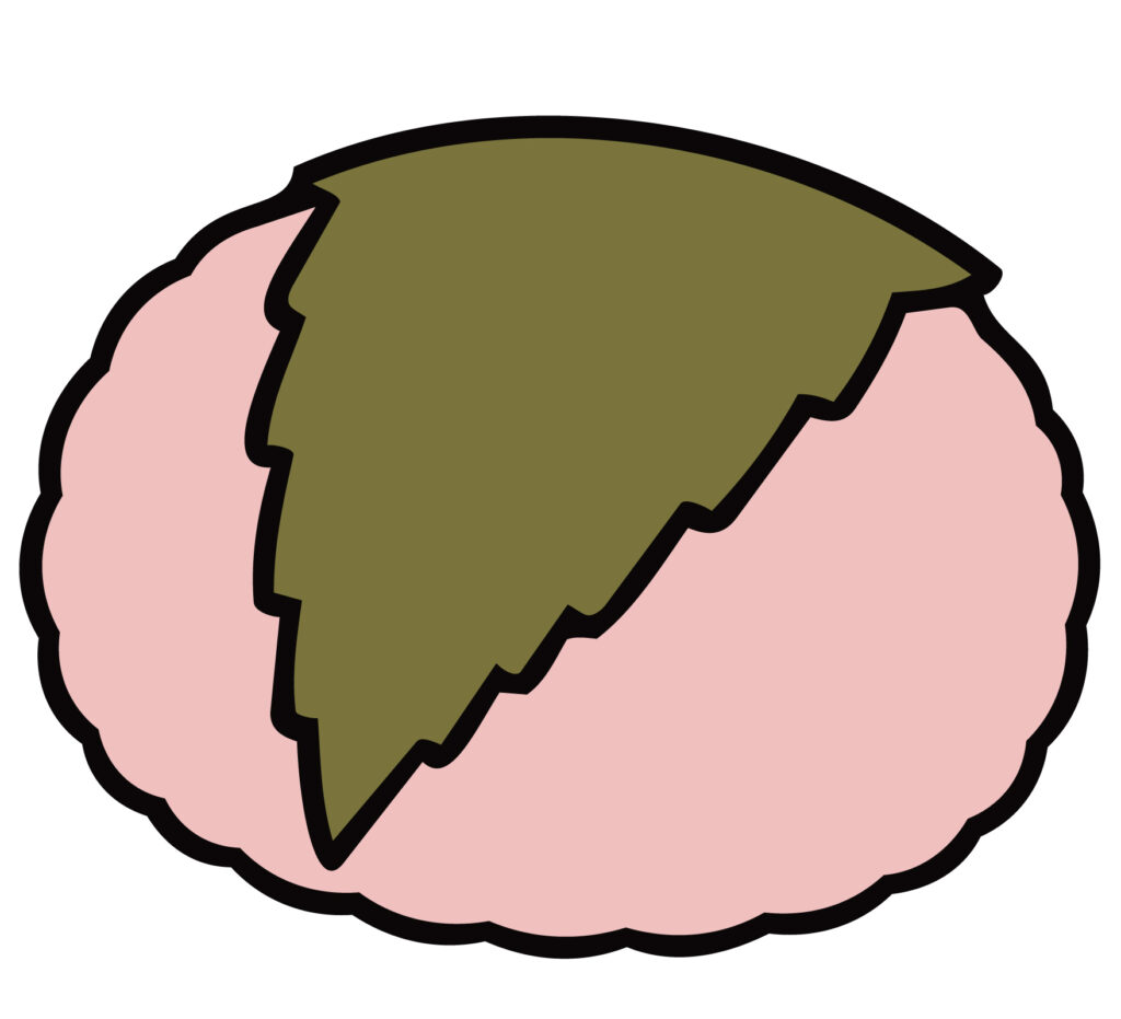 上品な羊羹のイラストです。老舗