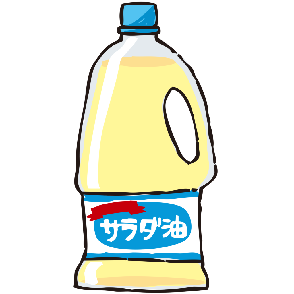 手書きのサラダ油のイラストです