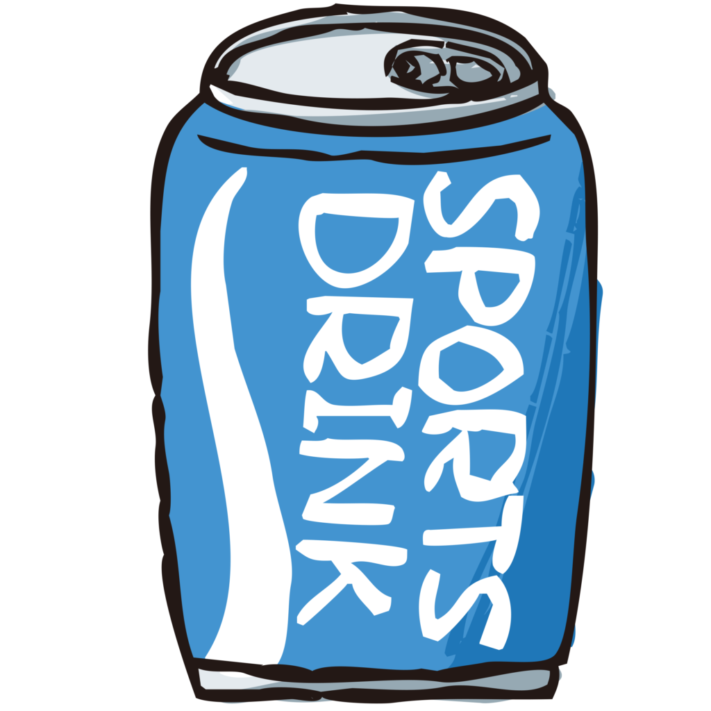 手書きのスポーツドリンク缶のイ