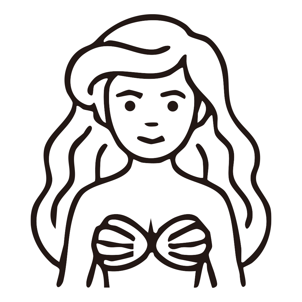 ウェーブがかった長い髪が美しい