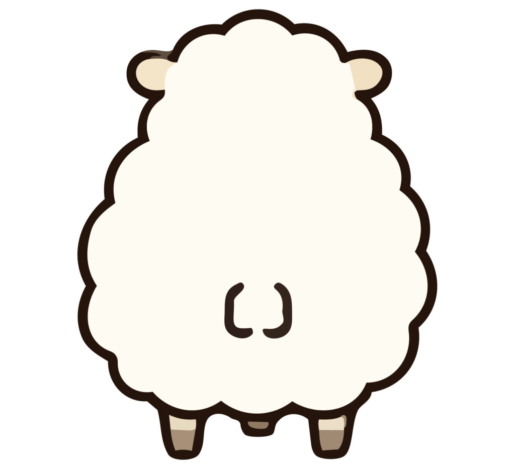 もこもこのお尻と愛らしい尻尾が