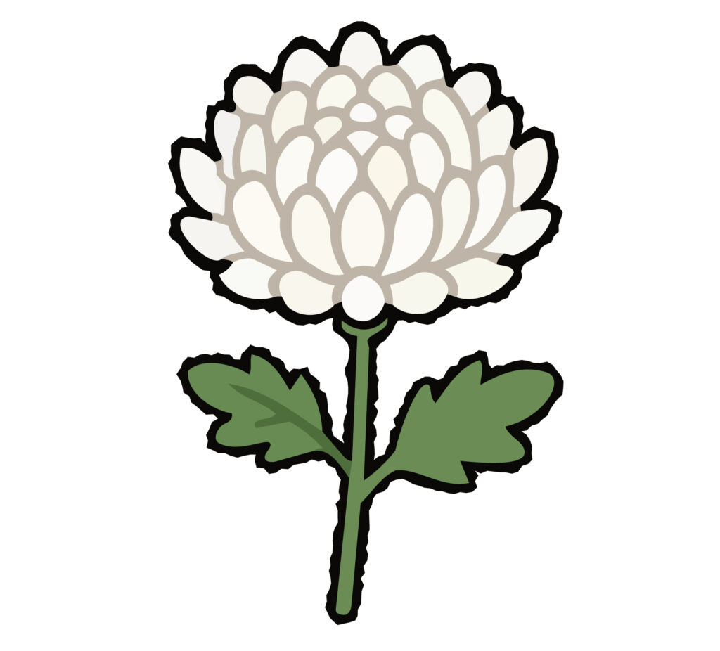 日本の伝統的な菊の花のアイコン