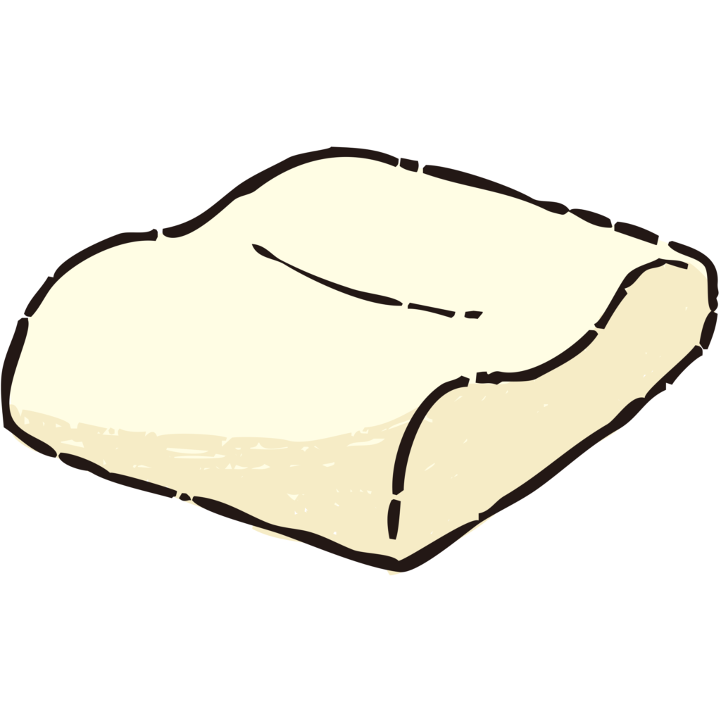 低反発枕の手書きのイラストです