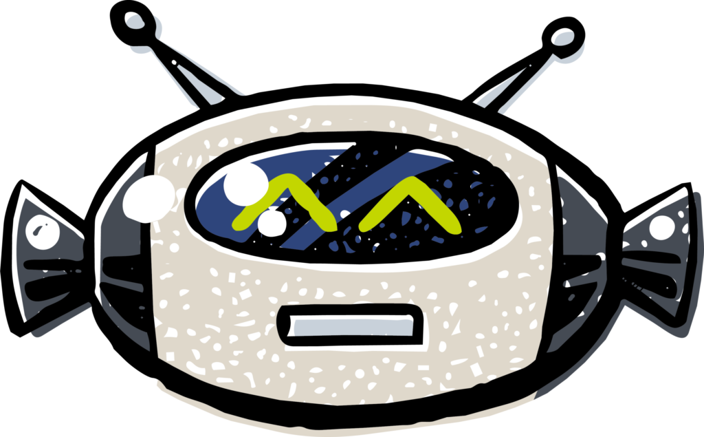 ロボットの顔のイラストです。 