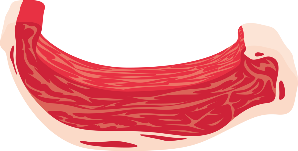 塊肉のイラストです。 形からす