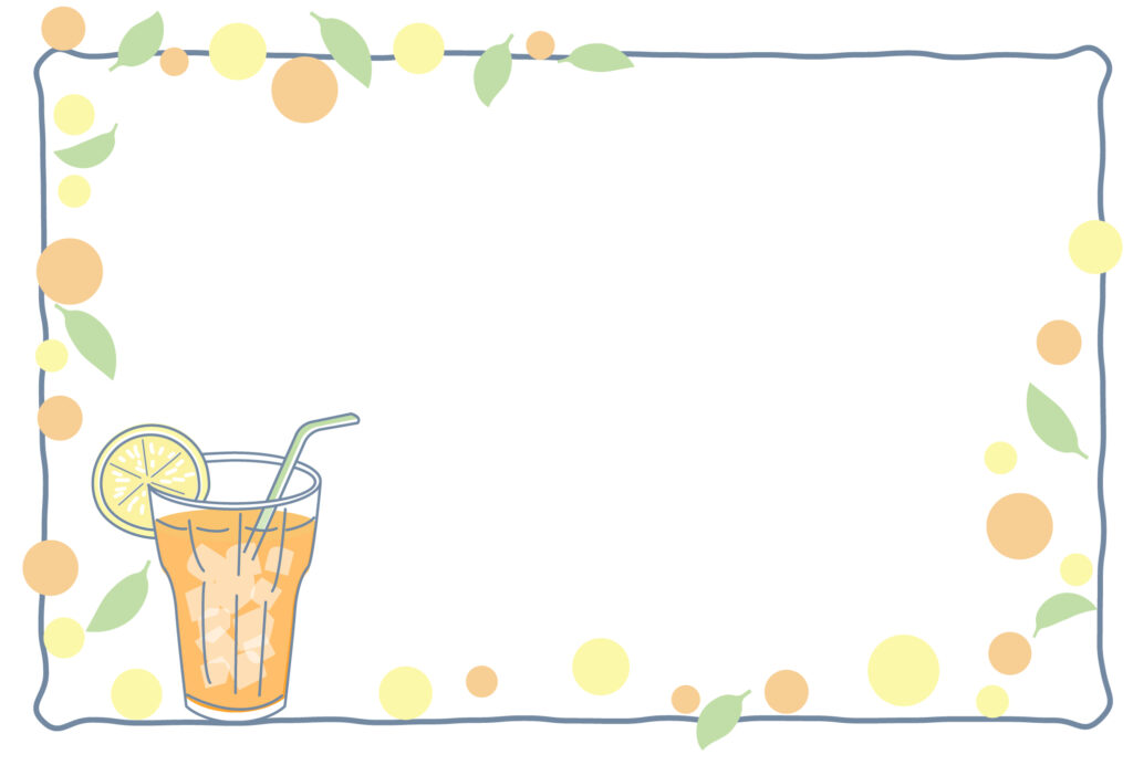 残暑見舞い 残暑見舞いのイラスト入りのテンプレート カフェ