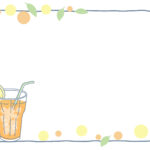 残暑見舞い 残暑見舞いのイラスト入りのテンプレート カフェ