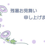 残暑見舞い 残暑見舞いのイラスト入りのテンプレート 朝顔