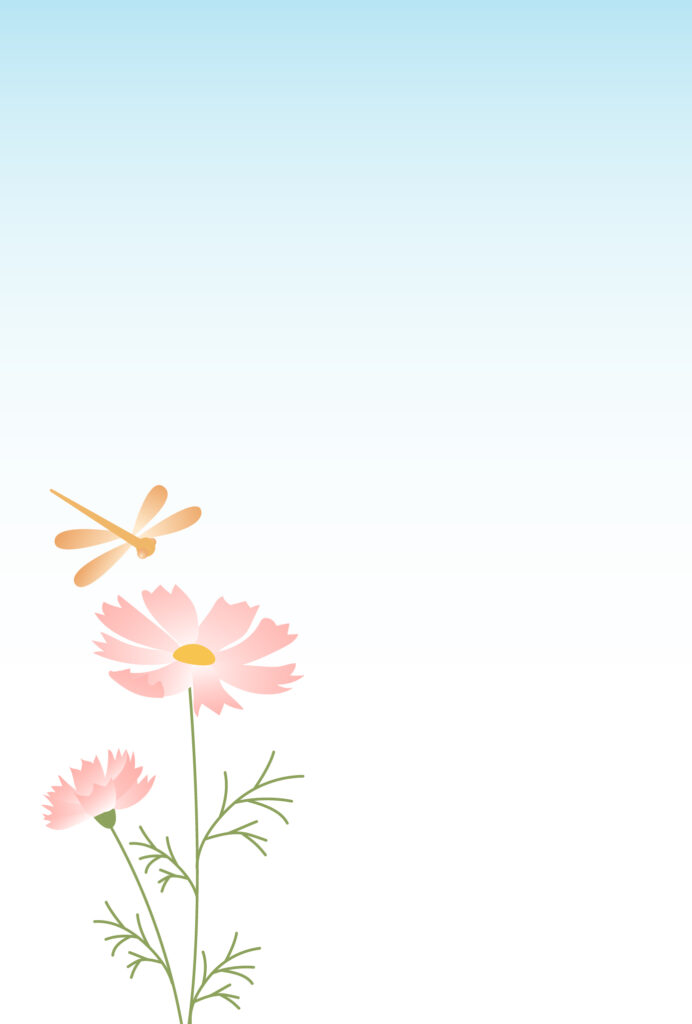 残暑見舞い 残暑見舞いのイラスト入りのテンプレート 初秋