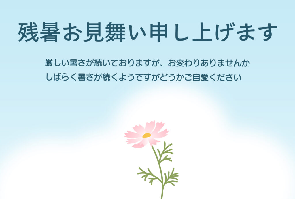 一輪のコスモスが秋の気配を優し