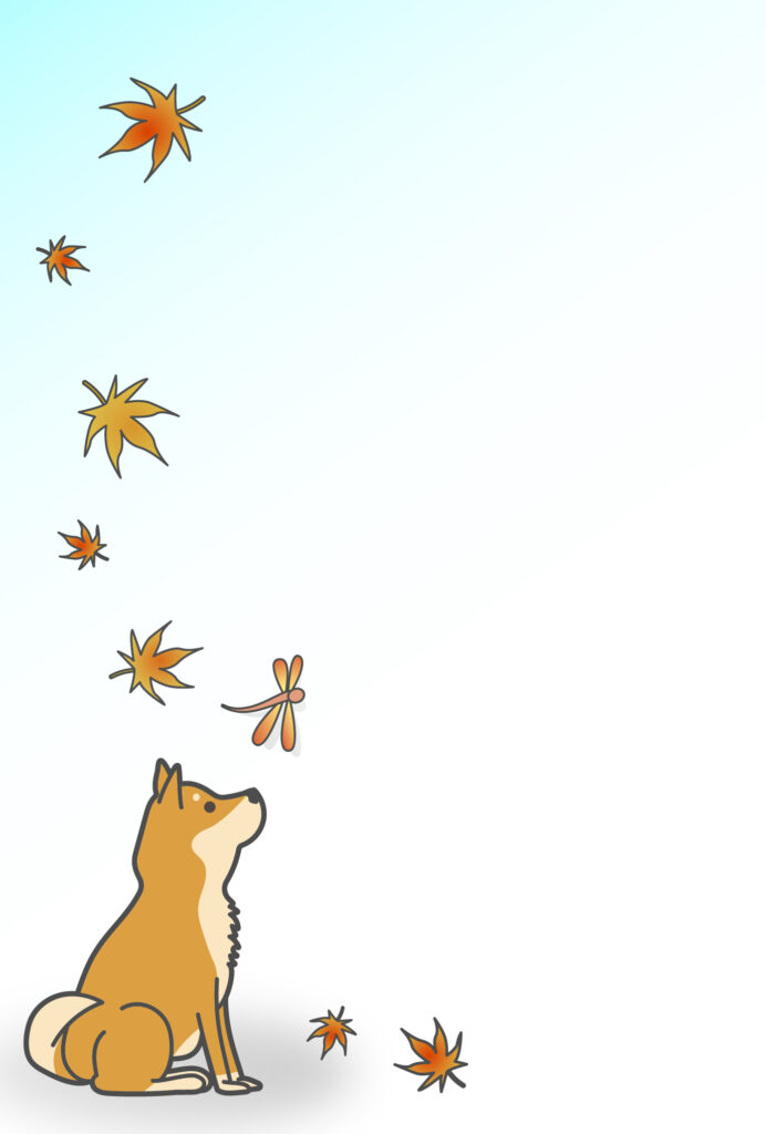 残暑見舞い 残暑見舞いのイラスト入りのテンプレート 紅葉