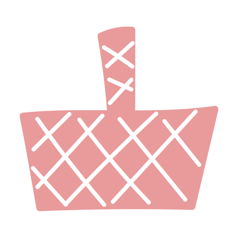 くすみピンクと格子模様がかわい