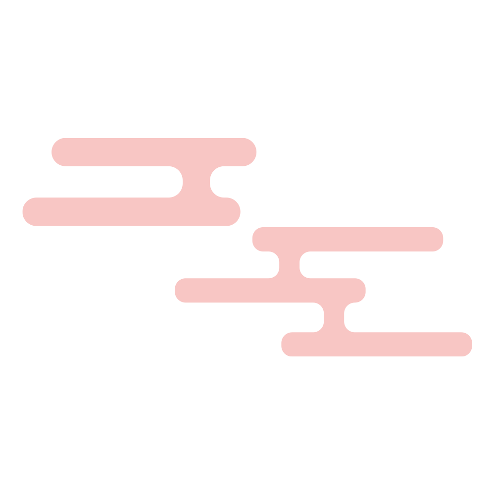 やわらかいピンク色で描かれた和