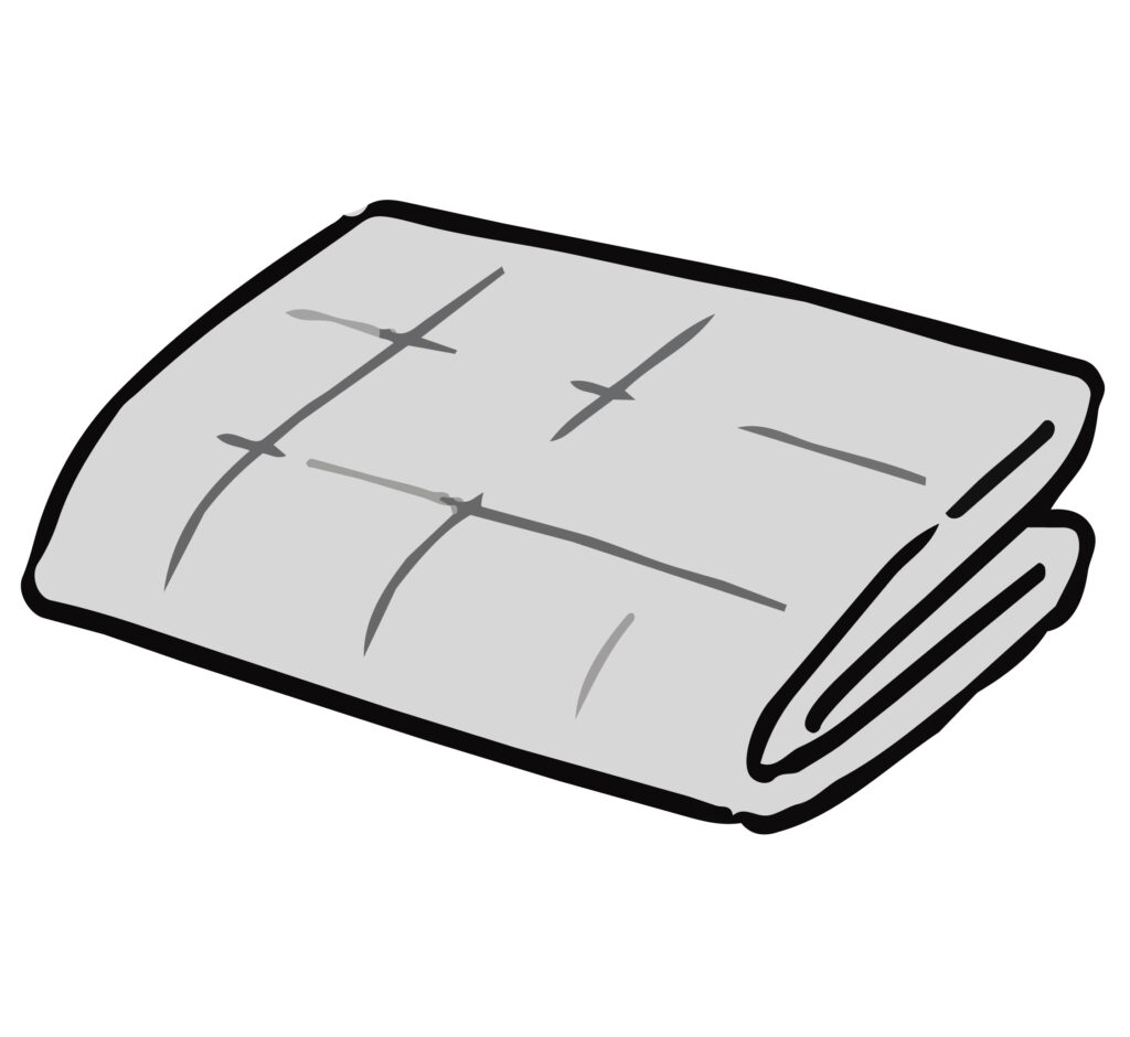 保温用アルミシートのイラストで