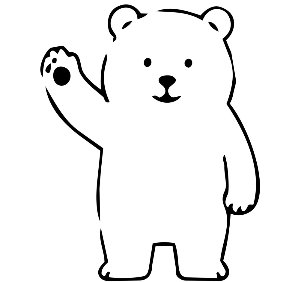 手を上げて「こんにちは」と挨拶